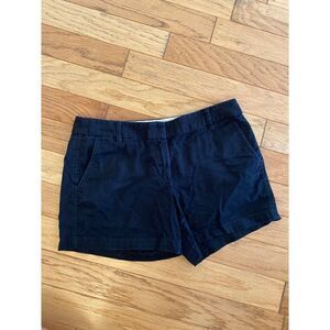 J. Crew women's black cotton mid-rise casual summer shorts size 8